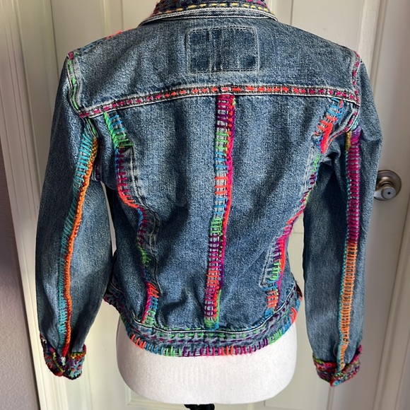 Guess Hand Embellished Jean Jacket - Picture 8 of 13